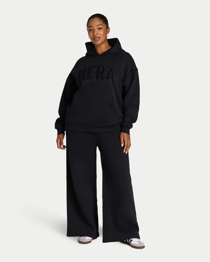 Damska bluza z kapturem 365 w stylu oversize – czarna Damska bluza z kapturem 365 w stylu oversize – czarna