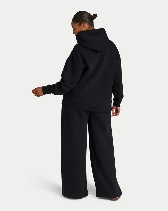 Damska bluza z kapturem 365 w stylu oversize – czarna Damska bluza z kapturem 365 w stylu oversize – czarna