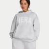 Damska bluza z kapturem 365 w stylu oversize – szara melanżowa Damska bluza z kapturem 365 w stylu oversize – szara melanżowa