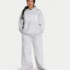 Damska bluza z kapturem 365 w stylu oversize – szara melanżowa Damska bluza z kapturem 365 w stylu oversize – szara melanżowa