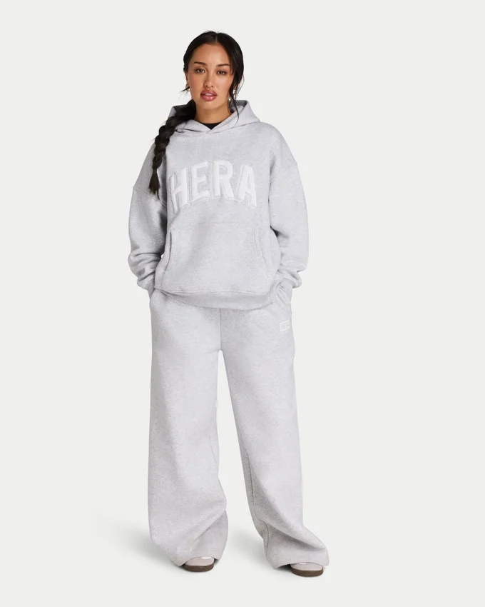 Damska bluza z kapturem 365 w stylu oversize – szara melanżowa Damska bluza z kapturem 365 w stylu oversize – szara melanżowa