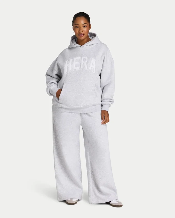 Damska bluza z kapturem 365 w stylu oversize – szara melanżowa Damska bluza z kapturem 365 w stylu oversize – szara melanżowa