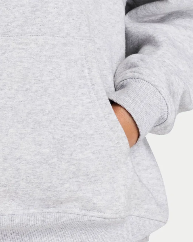 Damska bluza z kapturem 365 w stylu oversize – szara melanżowa Damska bluza z kapturem 365 w stylu oversize – szara melanżowa