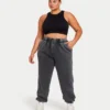 Damska koszulka crop top typu racer – czarna Damska koszulka crop top typu racer – czarna