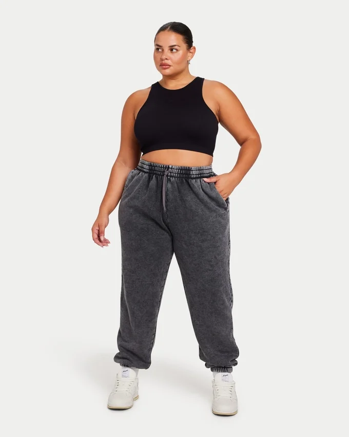 Damska koszulka crop top typu racer – czarna Damska koszulka crop top typu racer – czarna