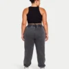 Damska koszulka crop top typu racer – czarna Damska koszulka crop top typu racer – czarna