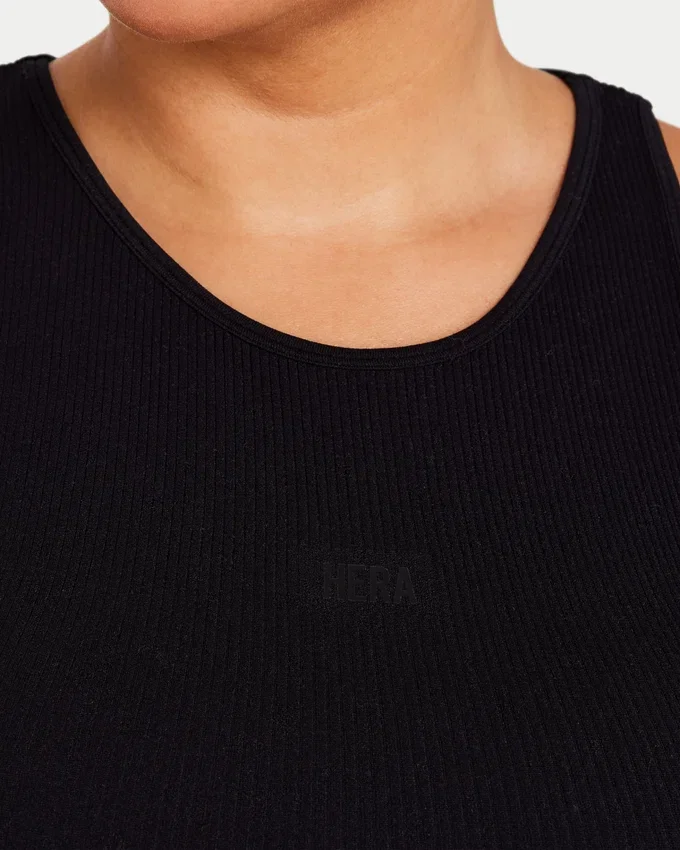 Damska koszulka crop top typu racer – czarna Damska koszulka crop top typu racer – czarna