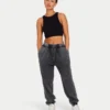 Damska koszulka crop top typu racer – czarna Damska koszulka crop top typu racer – czarna