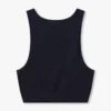Damska koszulka crop top typu racer – czarna Damska koszulka crop top typu racer – czarna