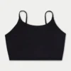 Damska podstawowa bluzka typu crop top – czarna Damska podstawowa bluzka typu crop top – czarna