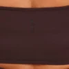 Damska podstawowa bluzka typu crop top – kolor brązowy łupkowy