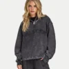 Damska Signature sprana bluza oversize z zamkiem 1/4