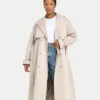 Damski trencz oversize – safari