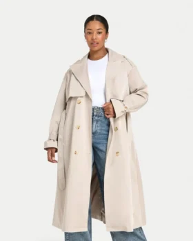 Damski trencz oversize – safari