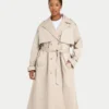 Damski trencz oversize – safari