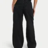 Dżinsy damskie wide leg – czarne
