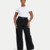 Dżinsy damskie wide leg – czarne