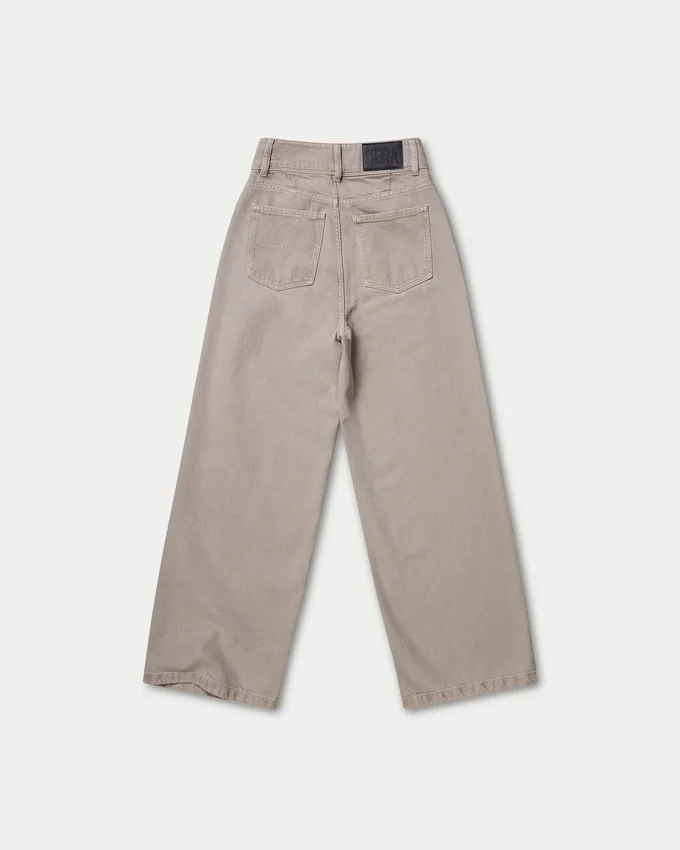 Dżinsy damskie wide leg – kolor kamienny Dżinsy damskie wide leg – kolor kamienny
