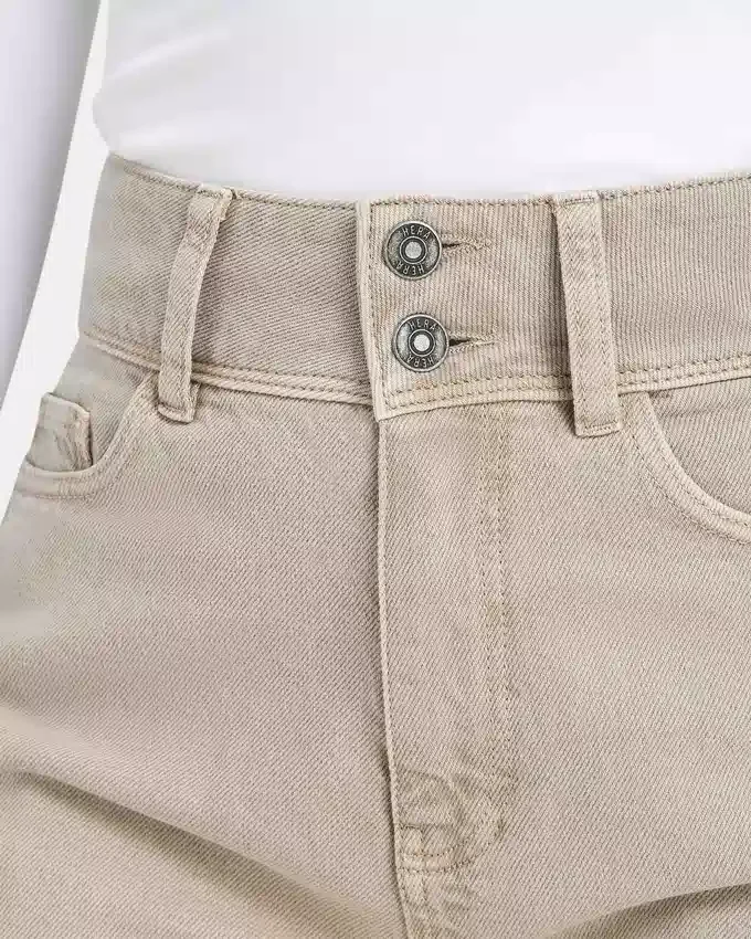 Dżinsy damskie wide leg – kolor kamienny Dżinsy damskie wide leg – kolor kamienny