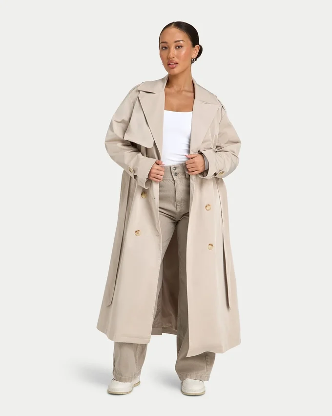 Dżinsy damskie wide leg – kolor kamienny Dżinsy damskie wide leg – kolor kamienny