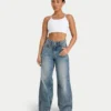 Dżinsy damskie wide leg – średni odcień Dżinsy damskie wide leg – średni odcień