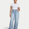 Dżinsy wide leg damskie – jasnoniebieskie Dżinsy wide leg damskie – jasnoniebieskie