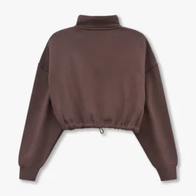 Krótka bluza z kolekcji Rewear – kolor brązowy łupkowy