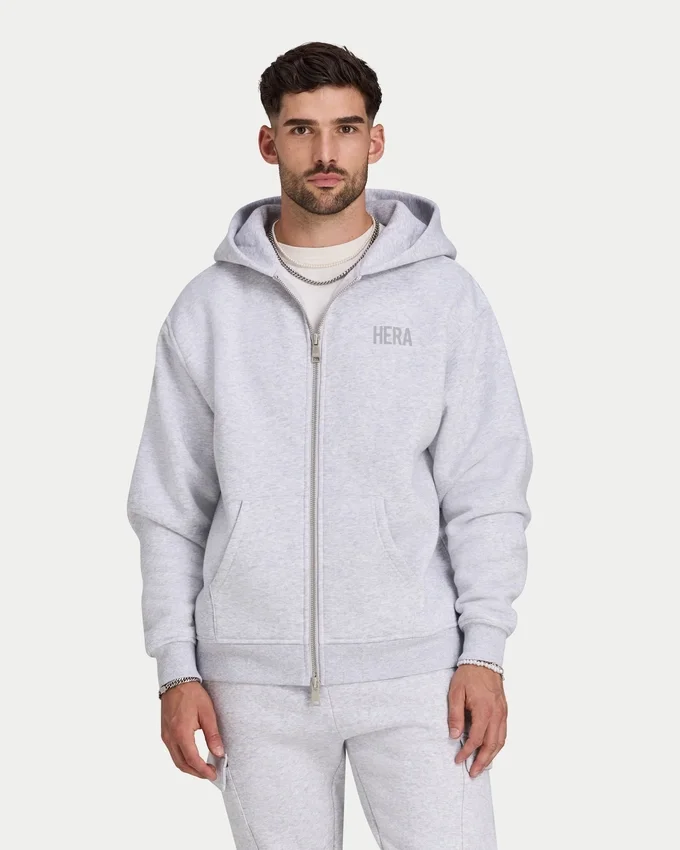 Męska bluza z kapturem na zamek w stylu oversize Męska bluza z kapturem na zamek w stylu oversize