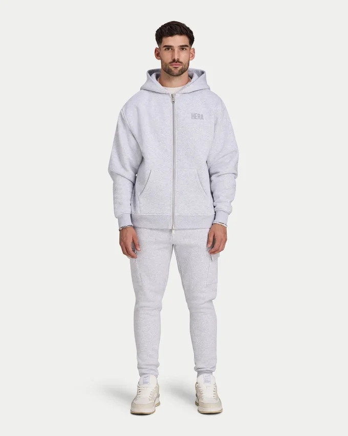Męska bluza z kapturem na zamek w stylu oversize Męska bluza z kapturem na zamek w stylu oversize
