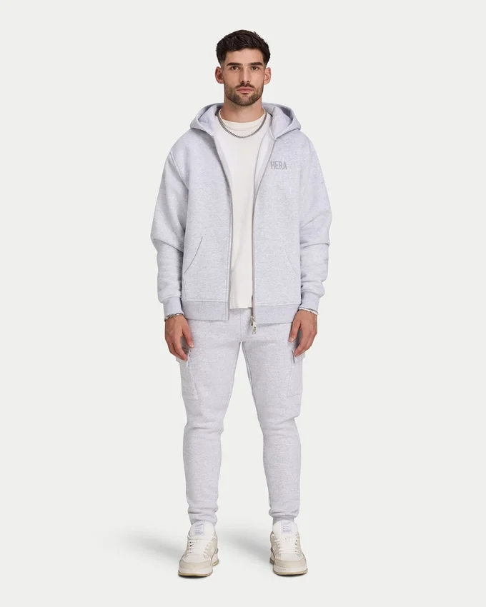 Męska bluza z kapturem na zamek w stylu oversize Męska bluza z kapturem na zamek w stylu oversize