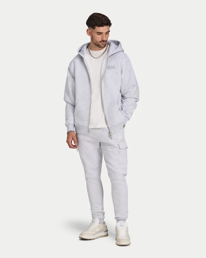 Męska bluza z kapturem na zamek w stylu oversize Męska bluza z kapturem na zamek w stylu oversize