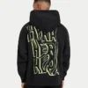 Męska bluza z kapturem w stylu graffiti w kroju oversize – czarna