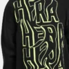 Męska bluza z kapturem w stylu graffiti w kroju oversize – czarna