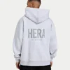 Męska bluza z kapturem w stylu oversize – szara melanżowa Męska bluza z kapturem w stylu oversize – szara melanżowa