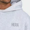 Męska bluza z kapturem w stylu oversize – szara melanżowa Męska bluza z kapturem w stylu oversize – szara melanżowa