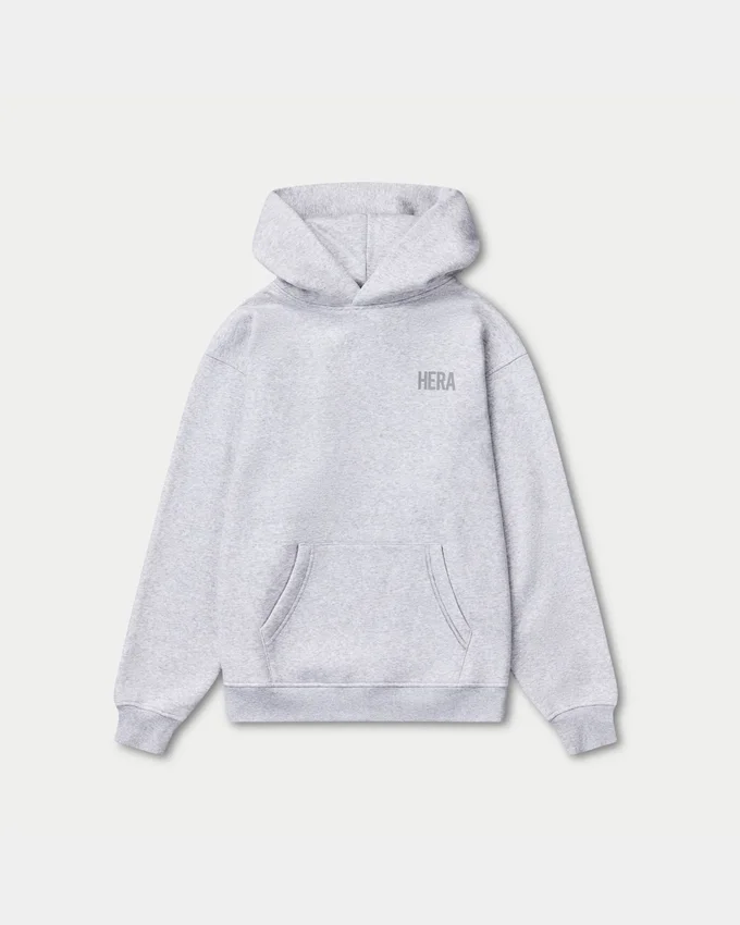 Męska bluza z kapturem w stylu oversize – szara melanżowa Męska bluza z kapturem w stylu oversize – szara melanżowa