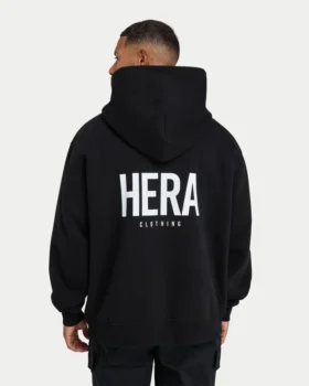Męska bluza z kapturem w stylu oversized – czarna