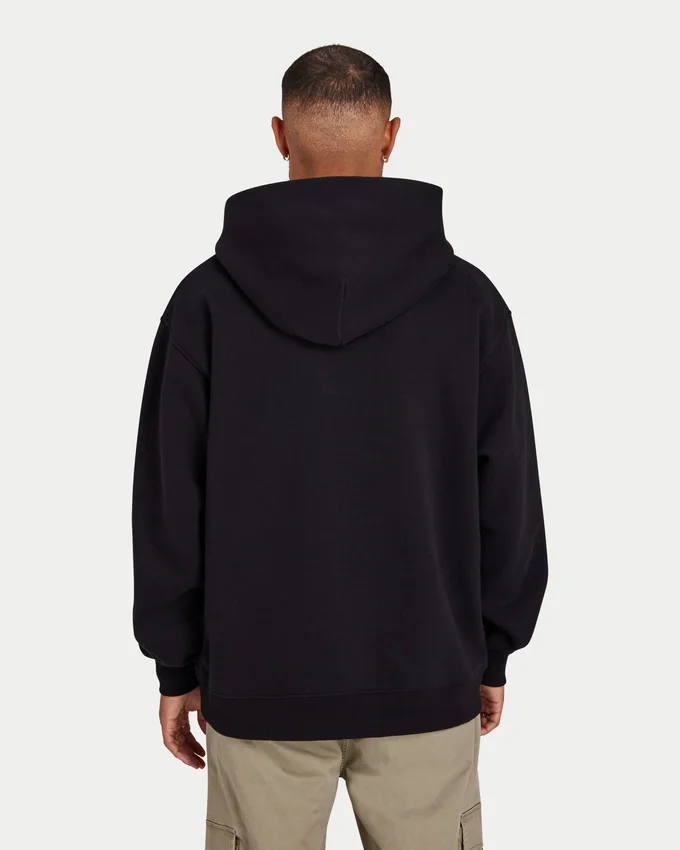 Męska bluza z kapturem w stylu oversized – czarna Męska bluza z kapturem w stylu oversized – czarna