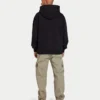 Męska bluza z kapturem w stylu oversized – czarna Męska bluza z kapturem w stylu oversized – czarna