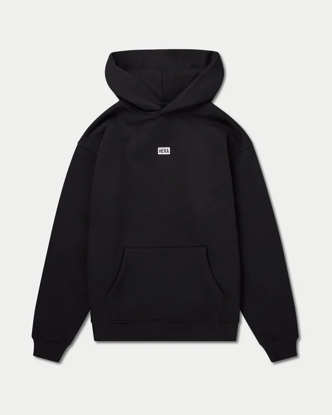 Męska bluza z kapturem w stylu oversized – czarna Męska bluza z kapturem w stylu oversized – czarna