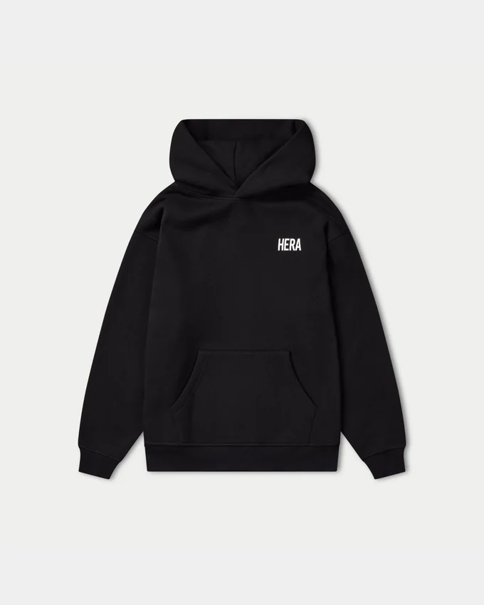 Męska bluza z kapturem w stylu oversized – czarna Męska bluza z kapturem w stylu oversized – czarna
