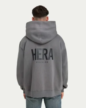Męska bluza z kapturem w stylu oversized – kolor grafitowy Męska bluza z kapturem w stylu oversized – kolor grafitowy