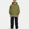 Męska bluza z kapturem w stylu oversized – oliwkowa zieleń Męska bluza z kapturem w stylu oversized – oliwkowa zieleń