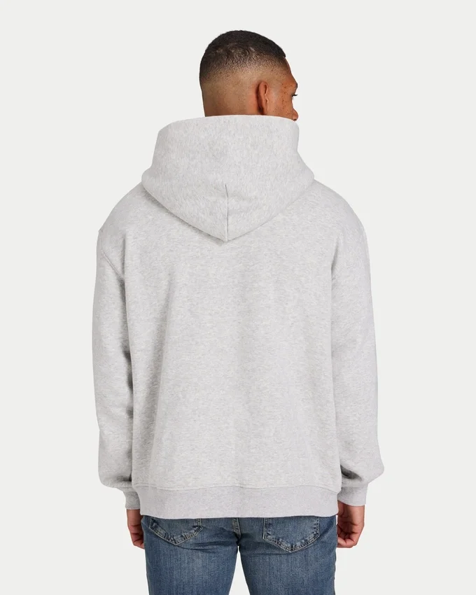 Męska bluza z kapturem w stylu oversized – szara melanżowa Męska bluza z kapturem w stylu oversized – szara melanżowa