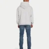 Męska bluza z kapturem w stylu oversized – szara melanżowa Męska bluza z kapturem w stylu oversized – szara melanżowa