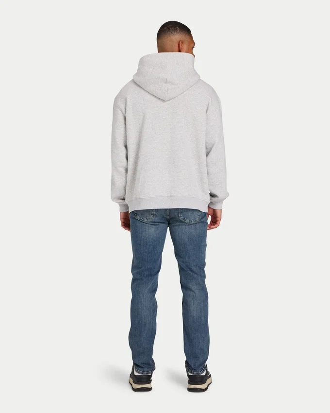 Męska bluza z kapturem w stylu oversized – szara melanżowa Męska bluza z kapturem w stylu oversized – szara melanżowa