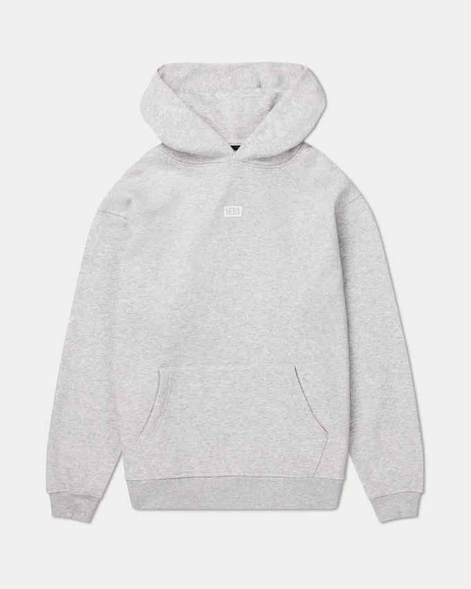 Męska bluza z kapturem w stylu oversized – szara melanżowa Męska bluza z kapturem w stylu oversized – szara melanżowa