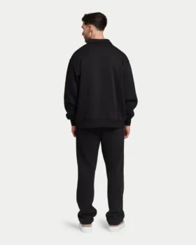 Męska bluza z kapturem w stylu oversized z zamkiem ¼