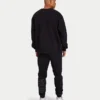 Męska bluza z napisem „Label” – czarna Męska bluza z napisem „Label” – czarna