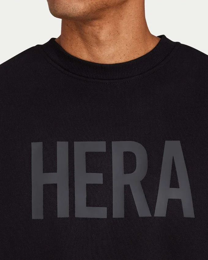 Męska bluza z napisem „Label” – czarna Męska bluza z napisem „Label” – czarna
